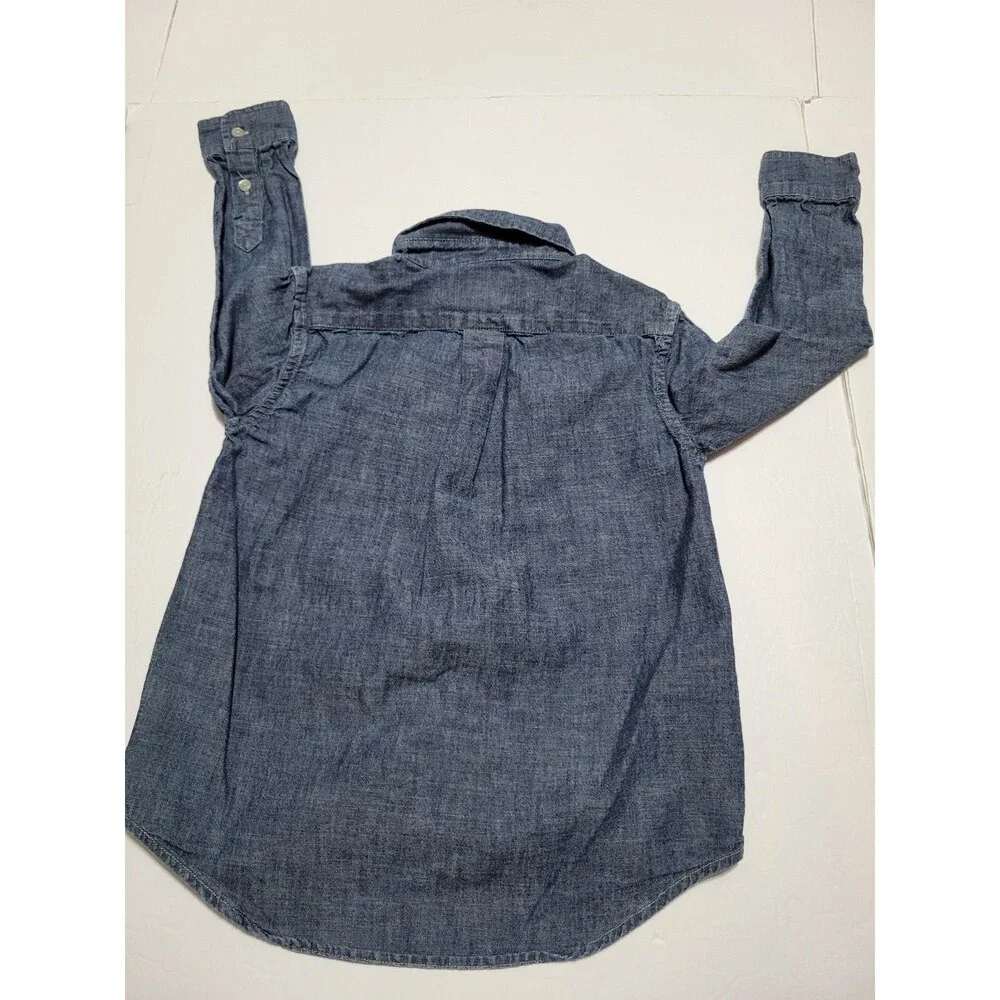 (#L3) Ralph Lauren Chambray Button Down Boys 5 Long Sleeve Blue Classic